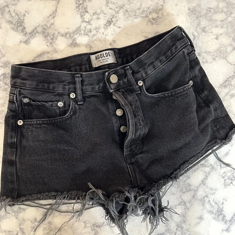 AGOLDE Parker Vintage Cut Off Short in Tidal - Picture 4 of 10
